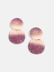 The Glacier Circular Drop Earrings Amerthyst Purple Sohier8978