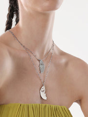 The Lovers MultiLayer Necklace  Metallic SilverSOHINC6053