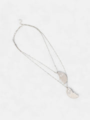 The Lovers MultiLayer Necklace  Metallic SilverSOHINC6053