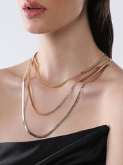 The Snakechain MultiLayer Necklace  California GoldSOHINC6061