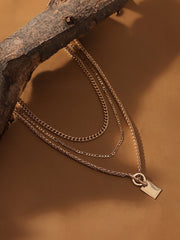 The Interlock Charm MultiLayer Necklace  California GoldSOHINC6062