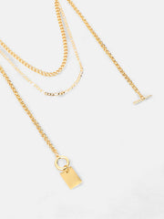 The Interlock Charm MultiLayer Necklace  California GoldSOHINC6062