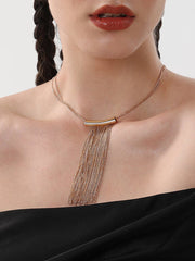 The Hanging Chain Bar Lariat Necklace  California GoldSOHINC6069