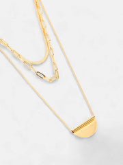 The Curve Chainlink MultiLayer Necklace  California GoldSOHINC6070