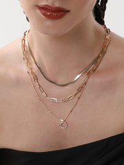 The Halo Snakechain MultiLayer Necklace  California GoldSOHINC6071