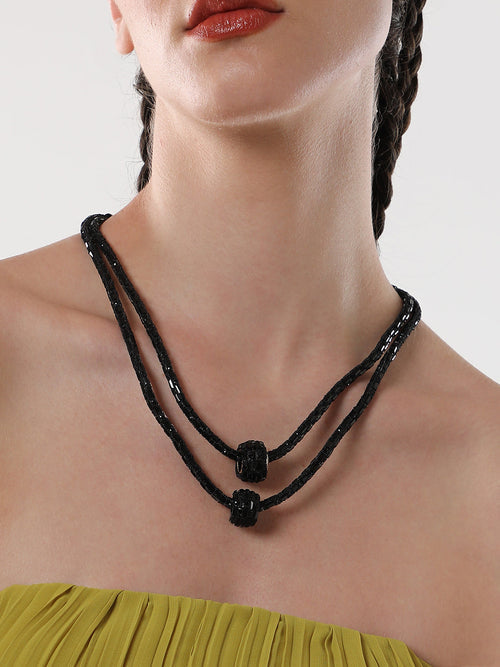 The Mirror MultiLayer Necklace  Onyx BlackSOHINC6083