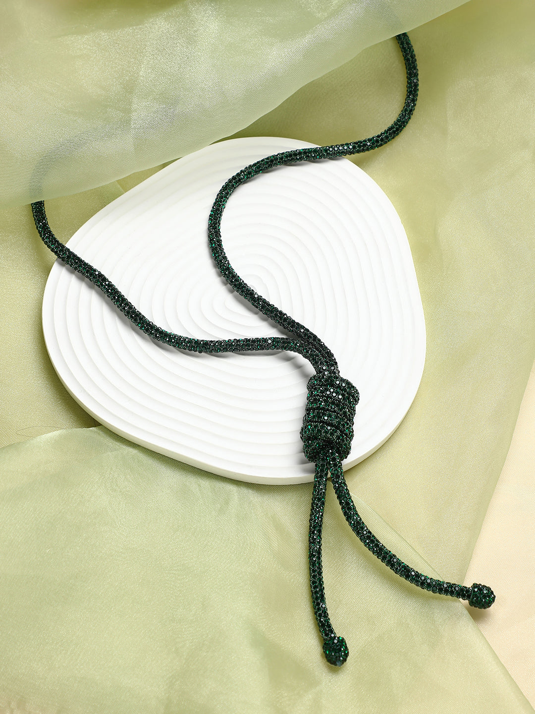 The Jingle Sautoir Necklace  Emerald GreenSOHINC6086