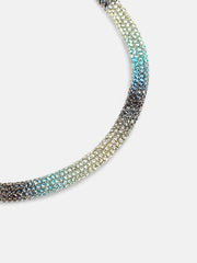 The Jingle Collar Necklace  Crystal Silver & Sky BlueSOHINC6088