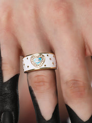 The Evil Heart Finger Ring  Daisy WhiteSOHIRG6099