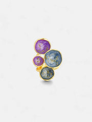 The Lilypad Statement Ring  Navy Blue & Amerthyst PurpleSOHIRG6105