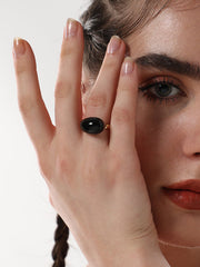 The Teardrop Finger Ring  Onyx BlackSOHIRG6109