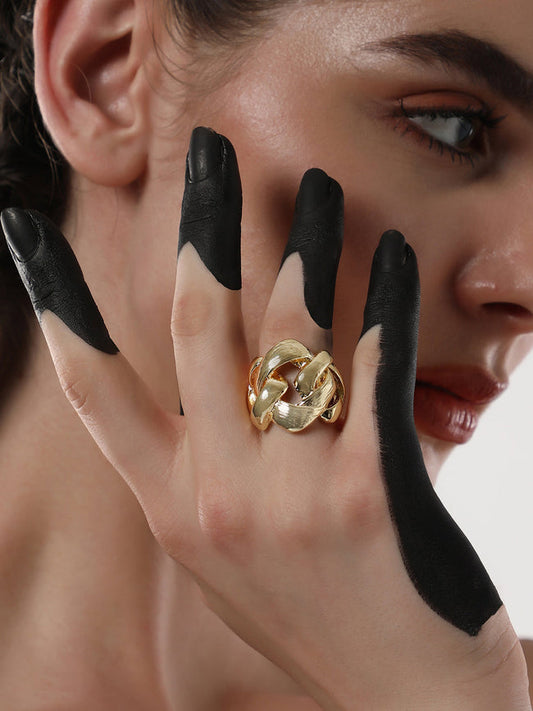 The Medium Link Statement Ring  California GoldSOHIRG6113