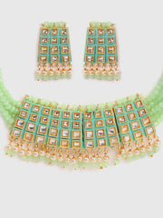 Kundan Meenakari Jaipuri Choker Set