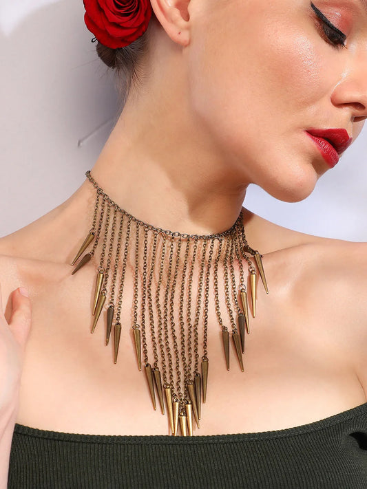 Gold Plated Designer Stone Party Necklace