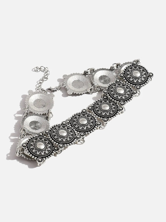 Silver Plated Rhinestones Necklace