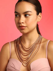 Gold Plated Designer Layered Necklace