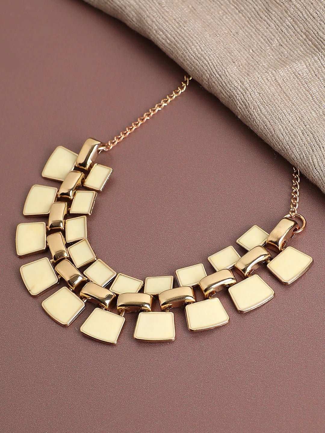 Gold Plated Designer Statement Necklace