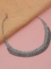 Silver Plated Party Designer Stone Necklace