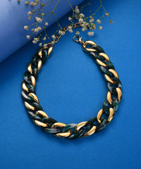 Gold Plated Necklace with Chain Detail