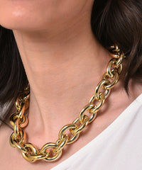 Gold Plated Necklace with Chain Detail