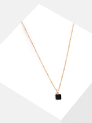 Gold Plated Designer Stone Pendant Chain