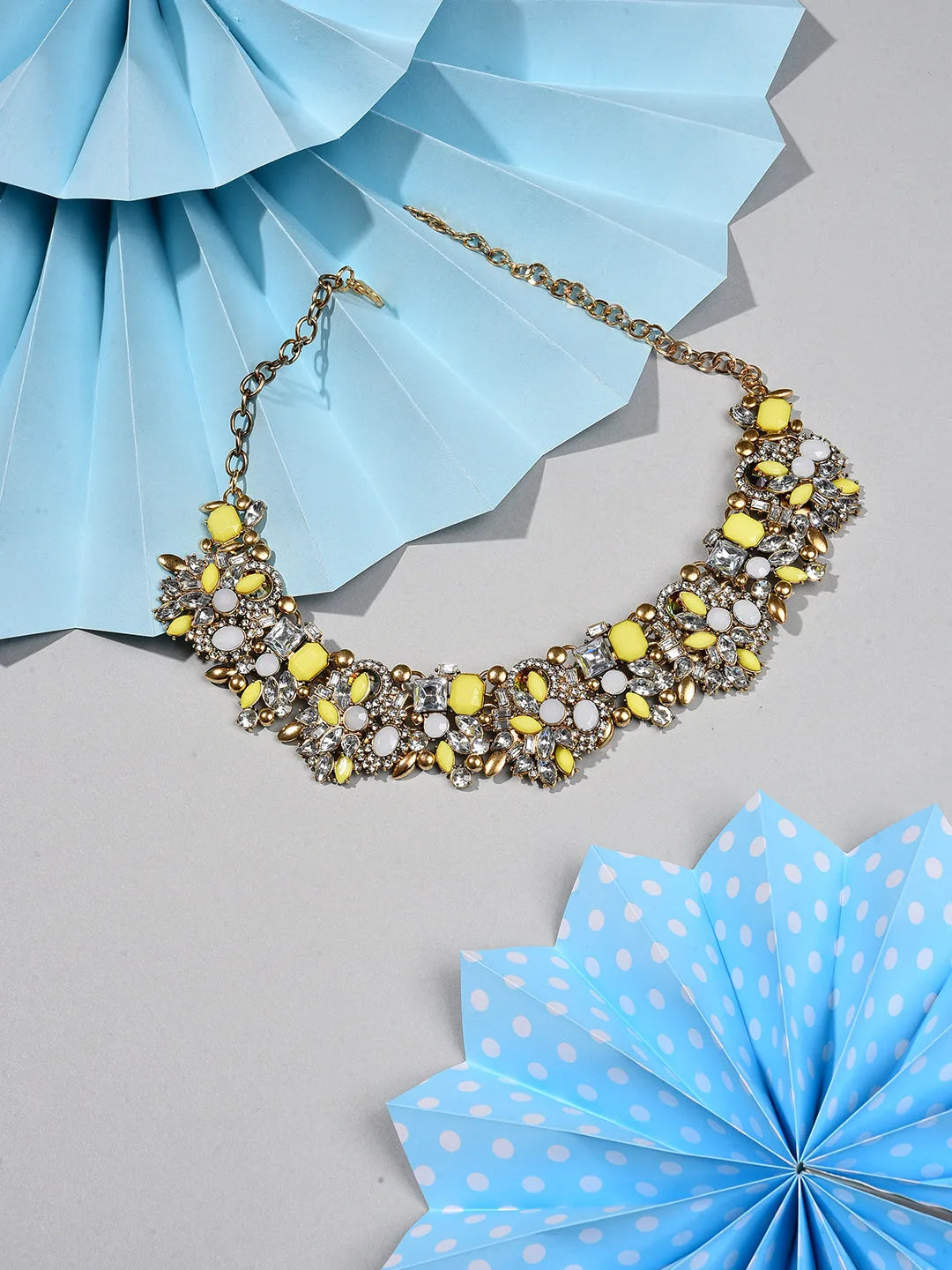 Gold Plated Designer Stone Necklace