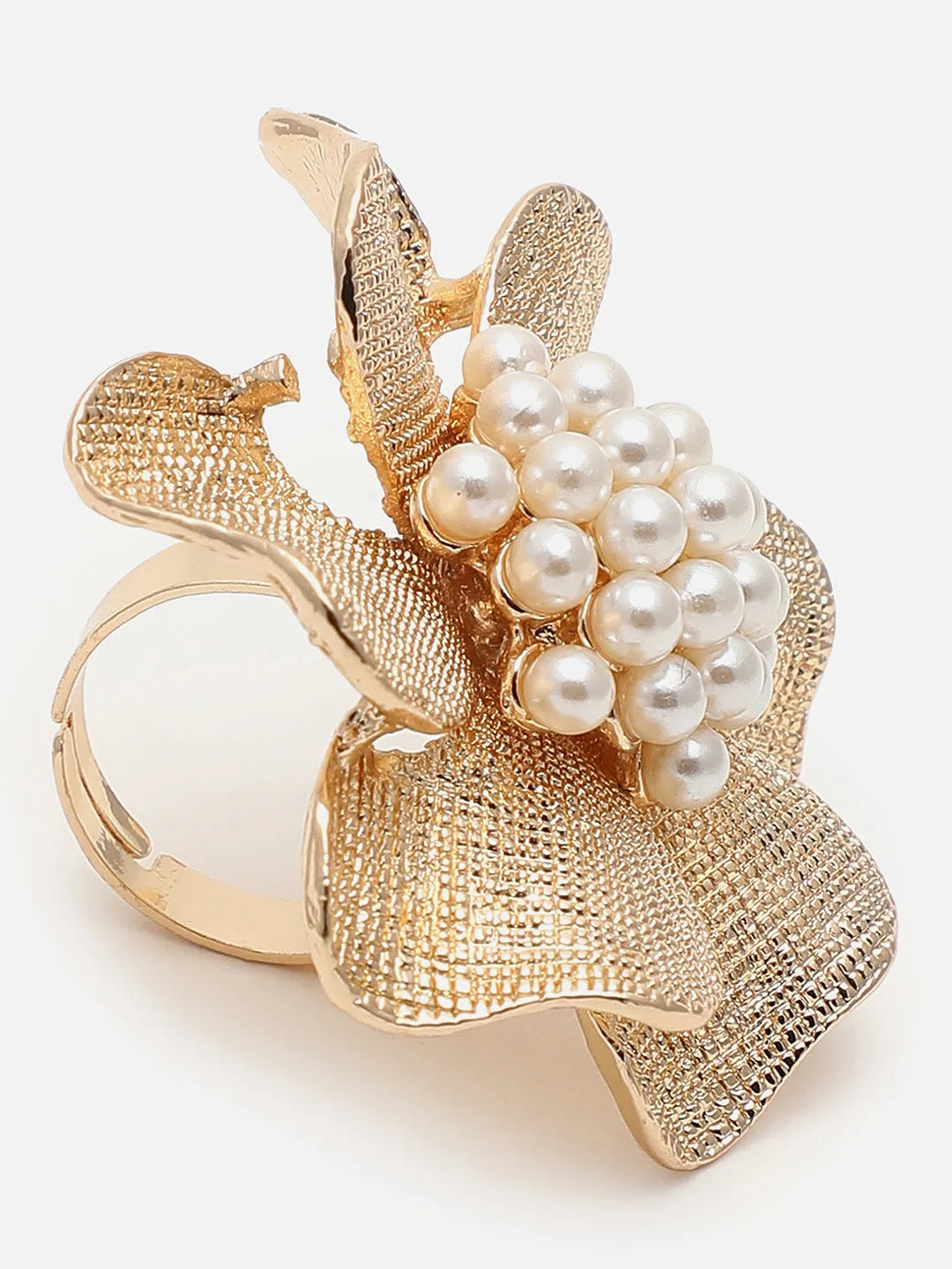 Gold Plated Beaded Ring