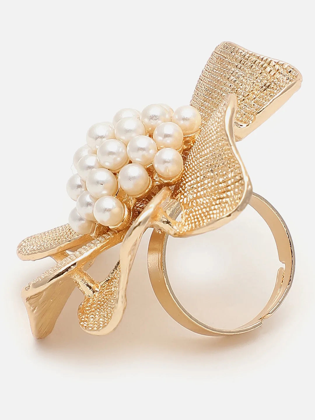 Gold Plated Beaded Ring