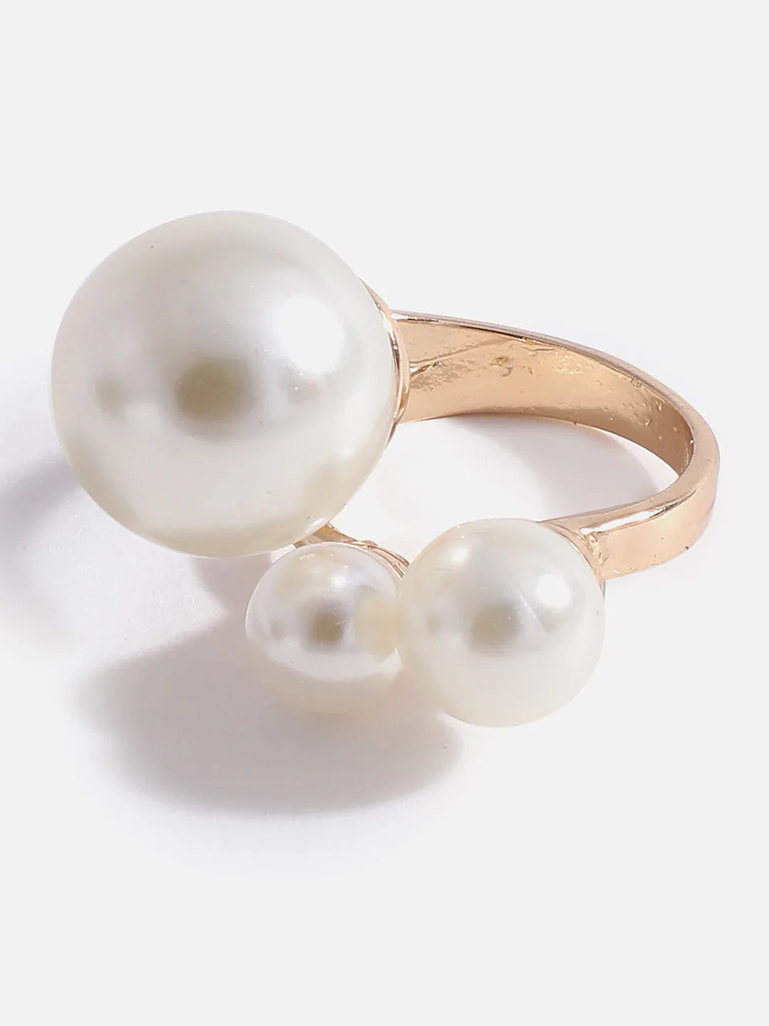 Gold Plated Pearls Ring