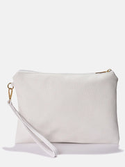 Solid Clutch Bag with Zip Lock