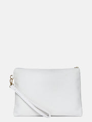 Solid Clutch Bag with Zip Lock