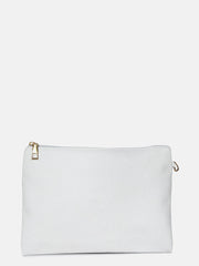 Solid Clutch Bag with Zip Lock