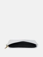 Solid Clutch Bag with Zip Lock