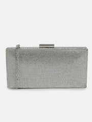 Textured Clutch Bag with Buckle