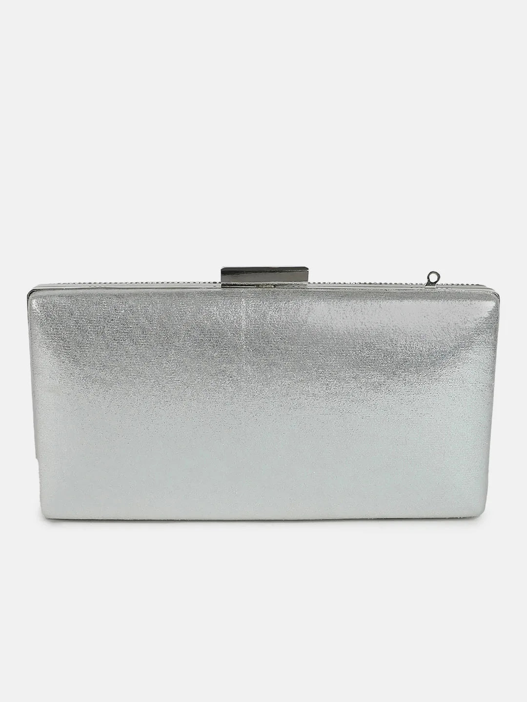 Textured Clutch Bag with Buckle