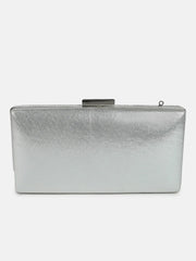 Textured Clutch Bag with Buckle