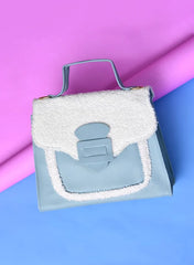 Textured Hand Bag with Magnet Lock