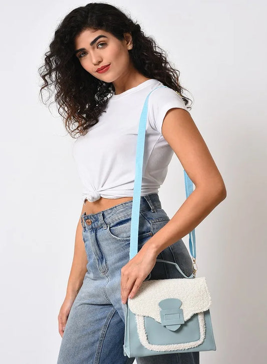 Textured Hand Bag with Magnet Lock