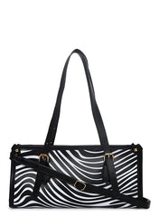 Haute Sauce - Striped Hand Bag with Zip Lock