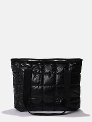 Quilted Shopper Hand Bag with Zip Lock