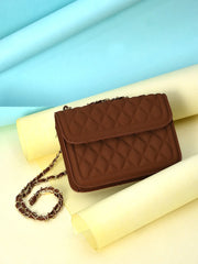 Quilted Sling Bag with Magnet Lock