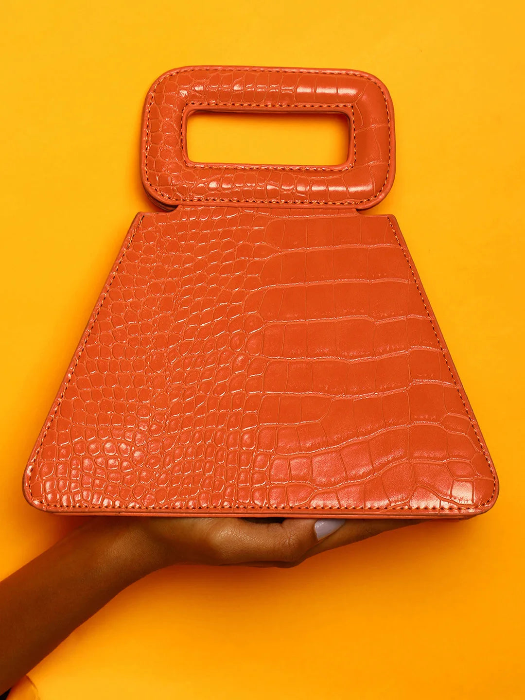 Textured Zip Lock Hand Bag