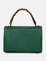 Solid Magnet Lock Hand Bag with Buckle Detail