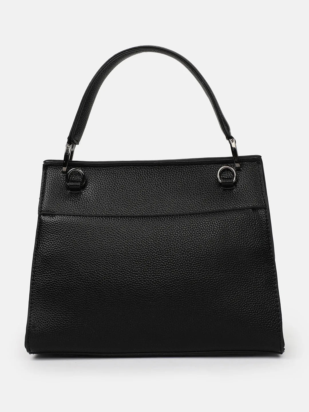 Textured Push Lock Hand Bag