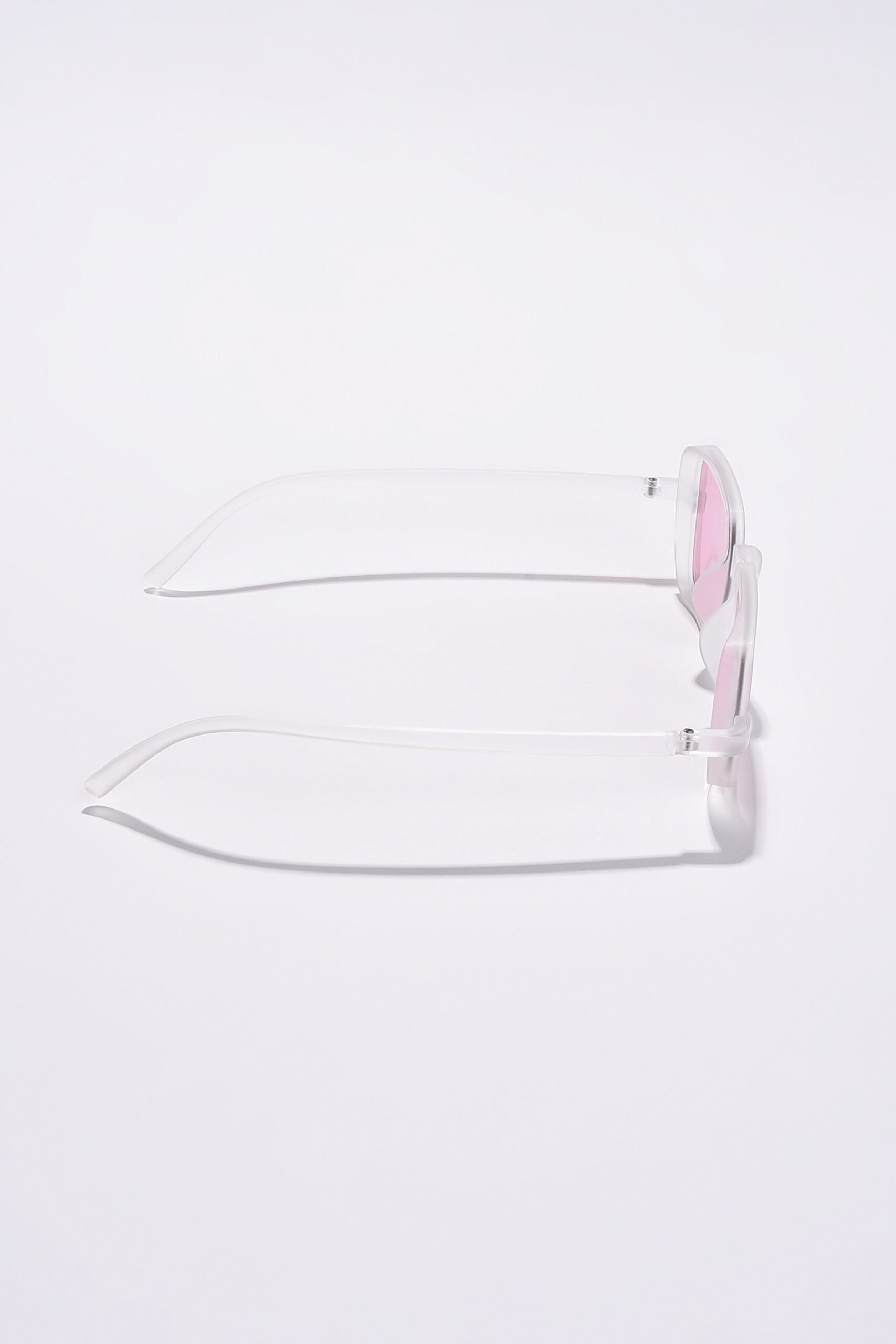 Women Pink Lens White Wayfarer Sunglasses