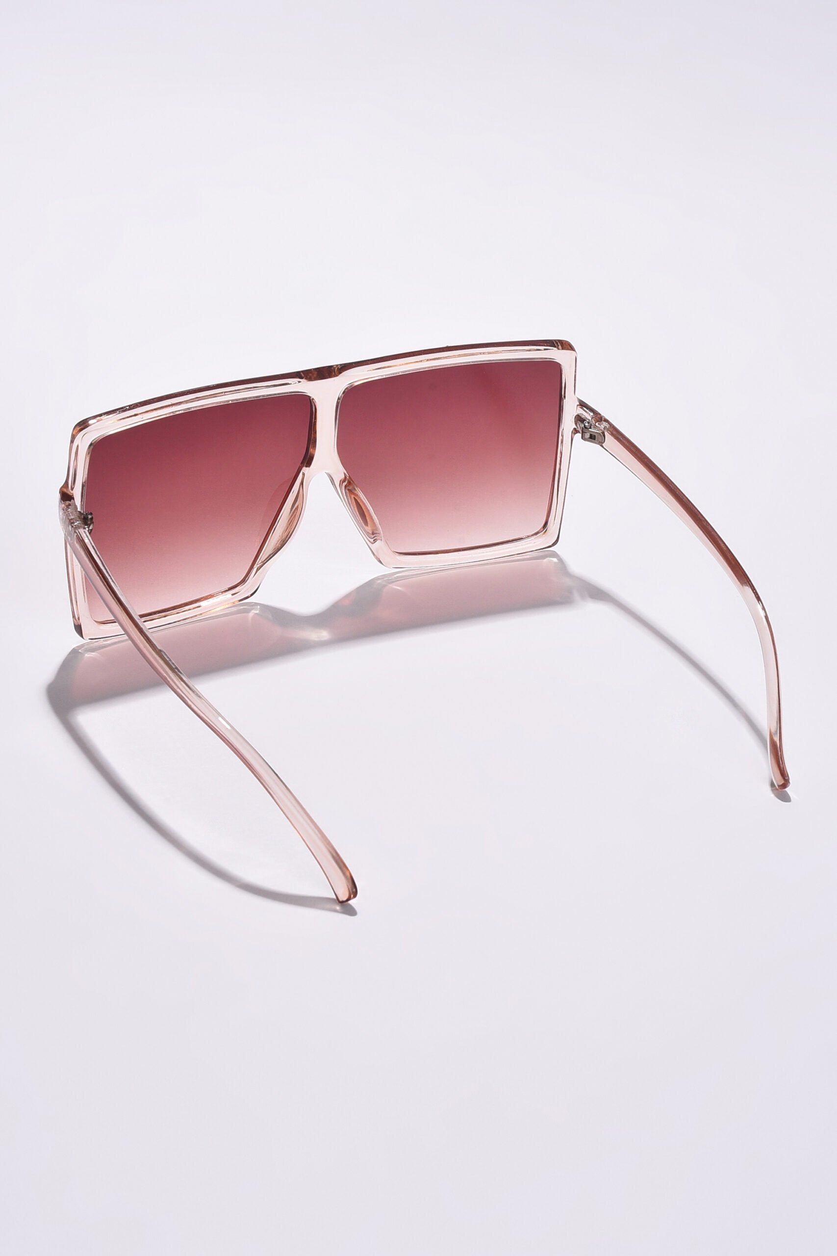 Women Brown Lens Pink Oversized Sunglasses