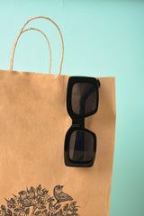 Women Black Lens Black Wayfarer Sunglasses