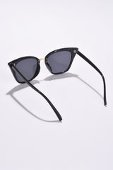 Women Black Lens Black Cateye Sunglasses