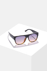 Women Purple Lens Black Wayfarer Sunglasses