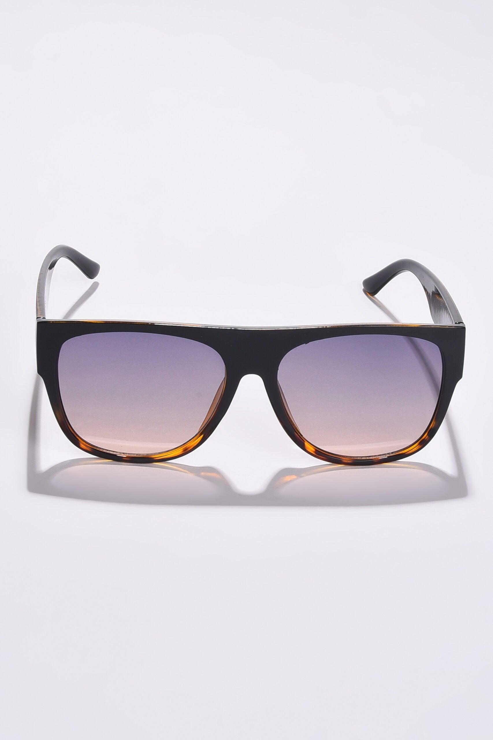 Women Purple Lens Black Wayfarer Sunglasses